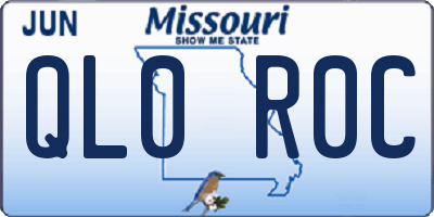 MO license plate QL0R0C