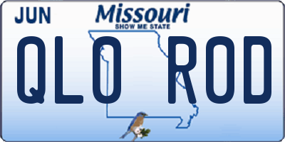 MO license plate QL0R0D