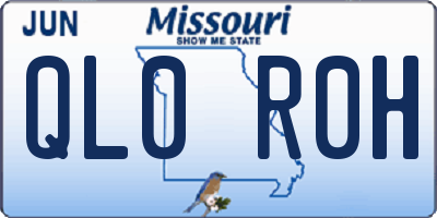 MO license plate QL0R0H