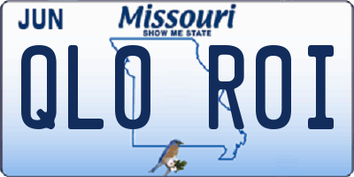MO license plate QL0R0I