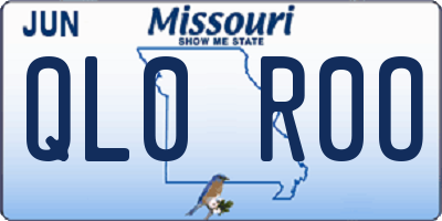 MO license plate QL0R0O