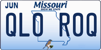 MO license plate QL0R0Q