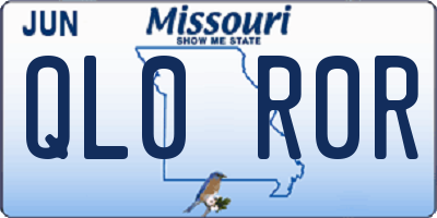 MO license plate QL0R0R