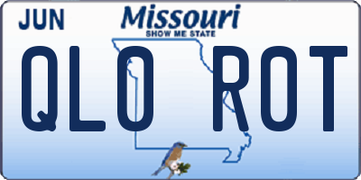 MO license plate QL0R0T