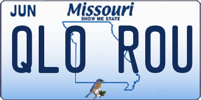 MO license plate QL0R0U
