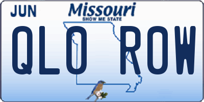 MO license plate QL0R0W