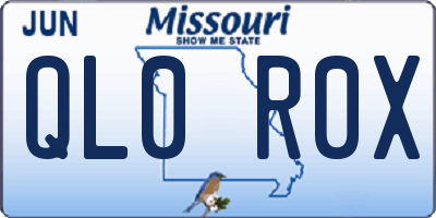 MO license plate QL0R0X