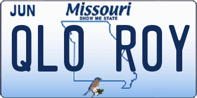 MO license plate QL0R0Y