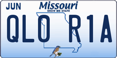 MO license plate QL0R1A
