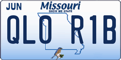 MO license plate QL0R1B