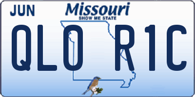 MO license plate QL0R1C