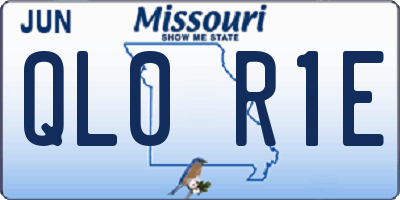 MO license plate QL0R1E