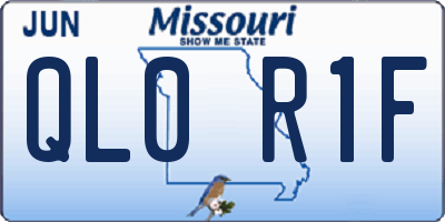 MO license plate QL0R1F