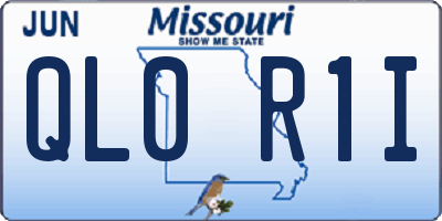 MO license plate QL0R1I