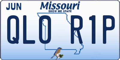 MO license plate QL0R1P