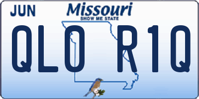 MO license plate QL0R1Q