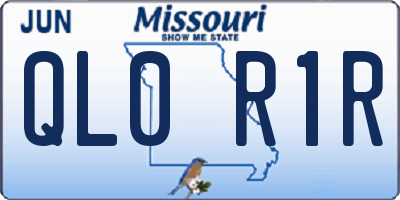 MO license plate QL0R1R