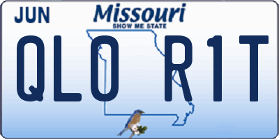 MO license plate QL0R1T