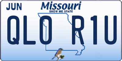 MO license plate QL0R1U