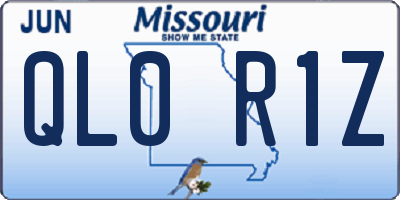 MO license plate QL0R1Z