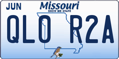 MO license plate QL0R2A