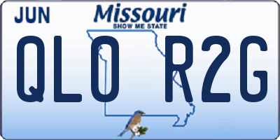 MO license plate QL0R2G
