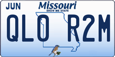 MO license plate QL0R2M