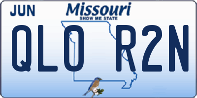 MO license plate QL0R2N