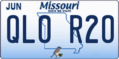 MO license plate QL0R2O