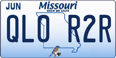 MO license plate QL0R2R