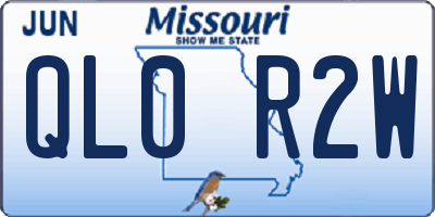 MO license plate QL0R2W