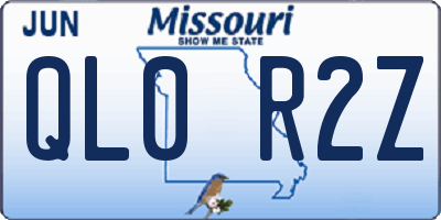 MO license plate QL0R2Z