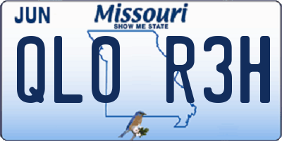 MO license plate QL0R3H