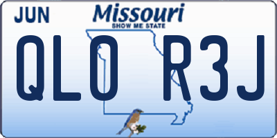 MO license plate QL0R3J