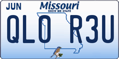 MO license plate QL0R3U