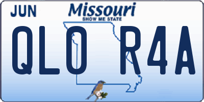 MO license plate QL0R4A