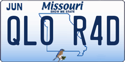 MO license plate QL0R4D