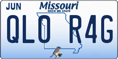 MO license plate QL0R4G