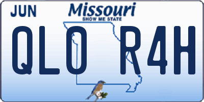 MO license plate QL0R4H