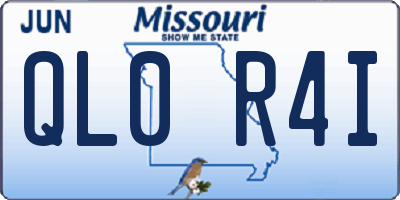 MO license plate QL0R4I