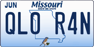 MO license plate QL0R4N