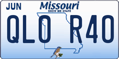 MO license plate QL0R4O