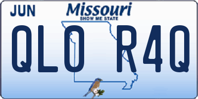 MO license plate QL0R4Q