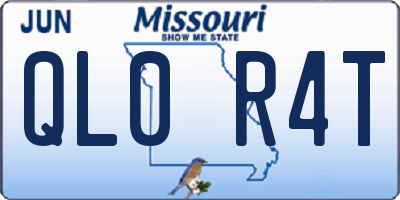 MO license plate QL0R4T