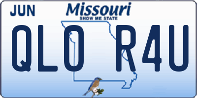 MO license plate QL0R4U