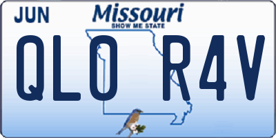MO license plate QL0R4V