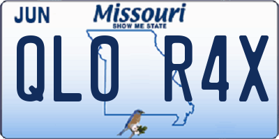 MO license plate QL0R4X