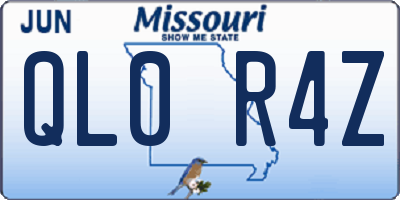 MO license plate QL0R4Z