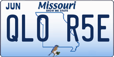 MO license plate QL0R5E