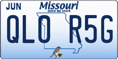 MO license plate QL0R5G